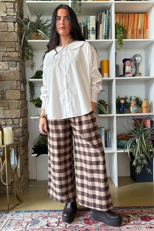 Paloma Tela Peter Pan Blouse Calico